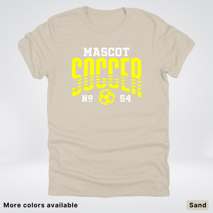 Custom Mascot & Number – Yellow Design 06 - Soccer T-Shirt