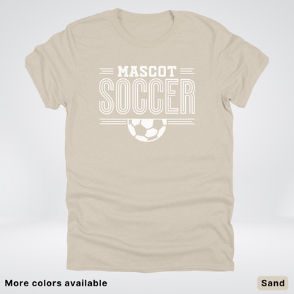 Custom Mascot – White Design 13 - Soccer T-Shirt