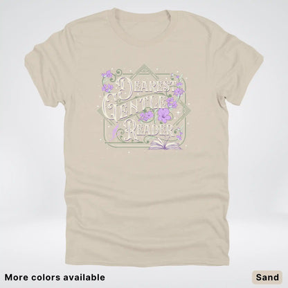 Dearest Gentle Reader – Vintage Floral Book Lover Graphic - T-Shirt