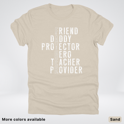 Father Crossword - White Design – Father’s Day T-Shirt