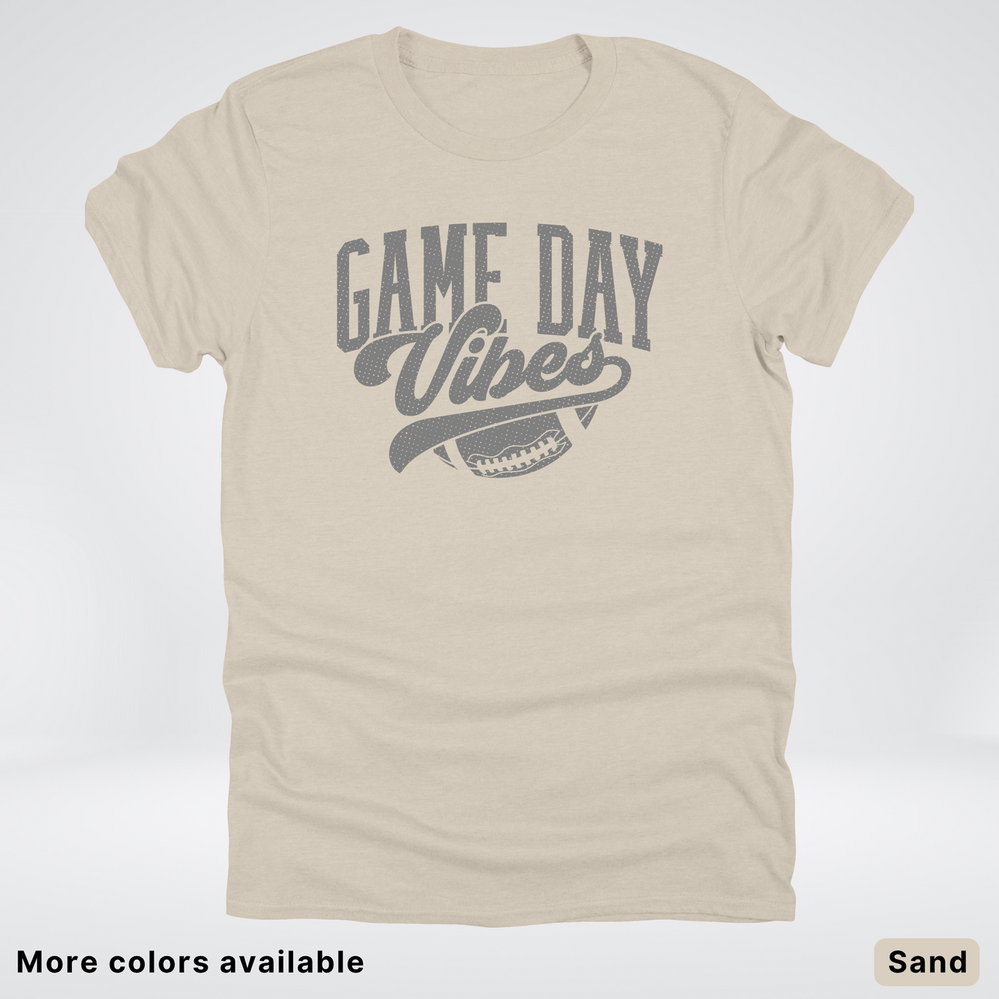 Game Day Vibes - Gray Design - Football T-Shirt
