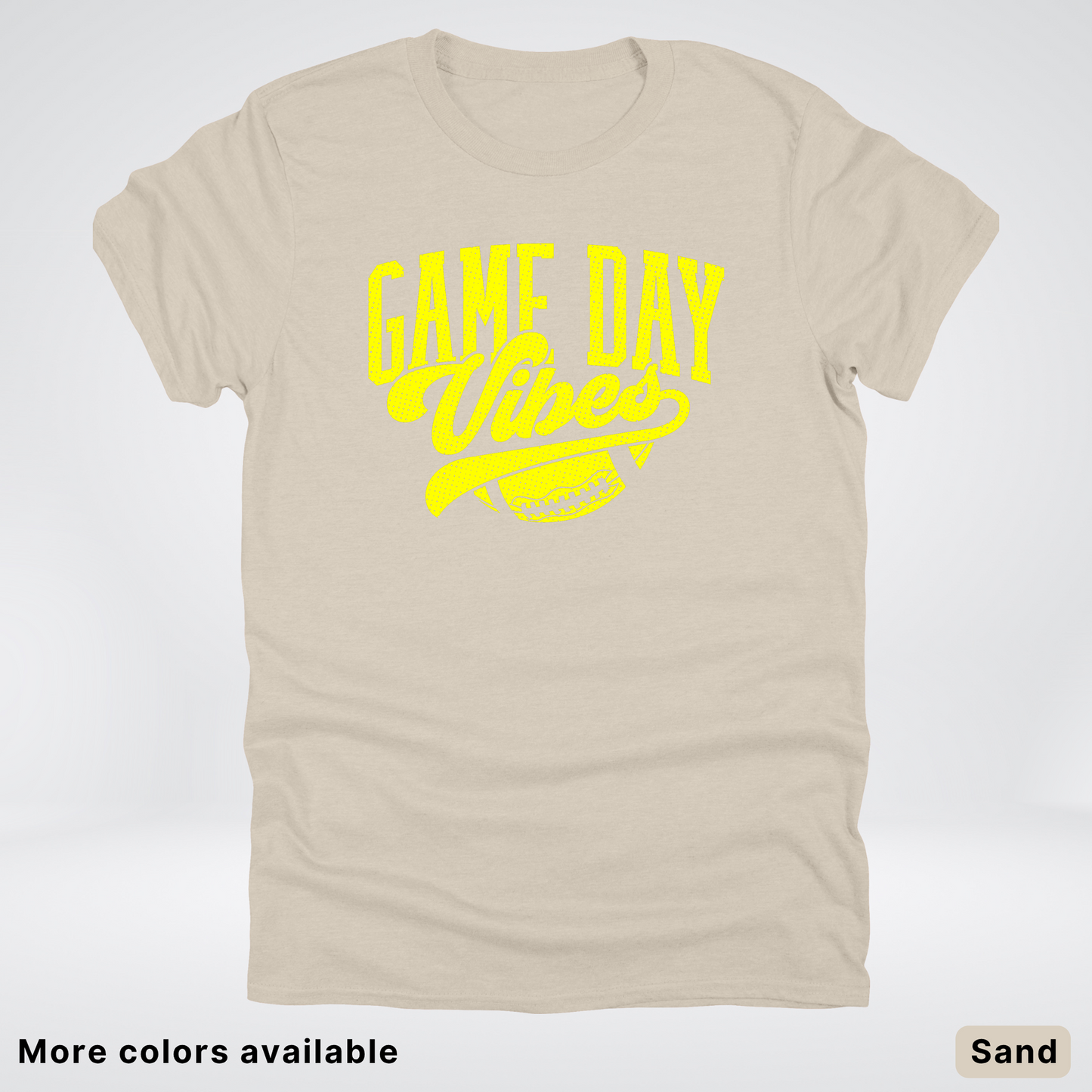 Game Day Vibes - Yellow Design - Football T-Shirt