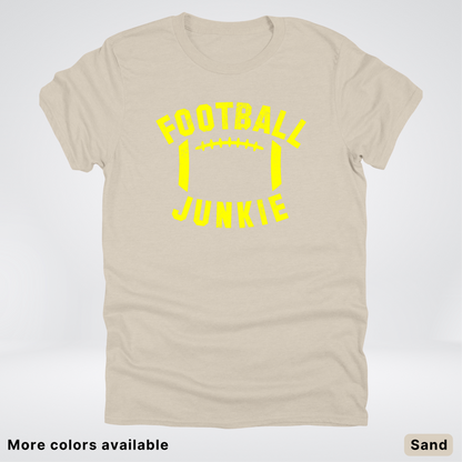 Football Junkie – Yellow Design - T-Shirt