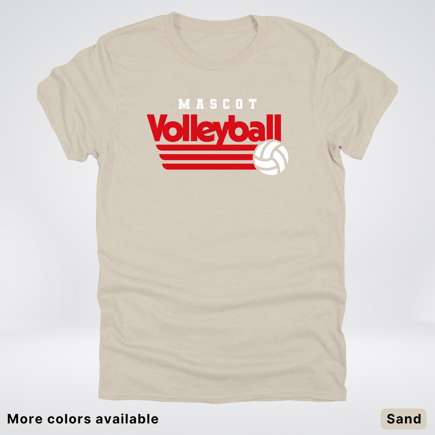 Custom Mascot - Red - Volleyball Design 53 - T-Shirt