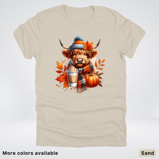 Fall Cow Cold Brew Coffee Pumpkin - T-Shirt