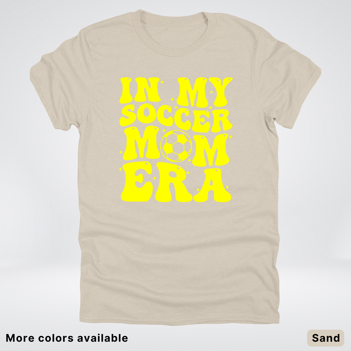 In My Soccer Mom Era – Yellow Design - T-Shirt