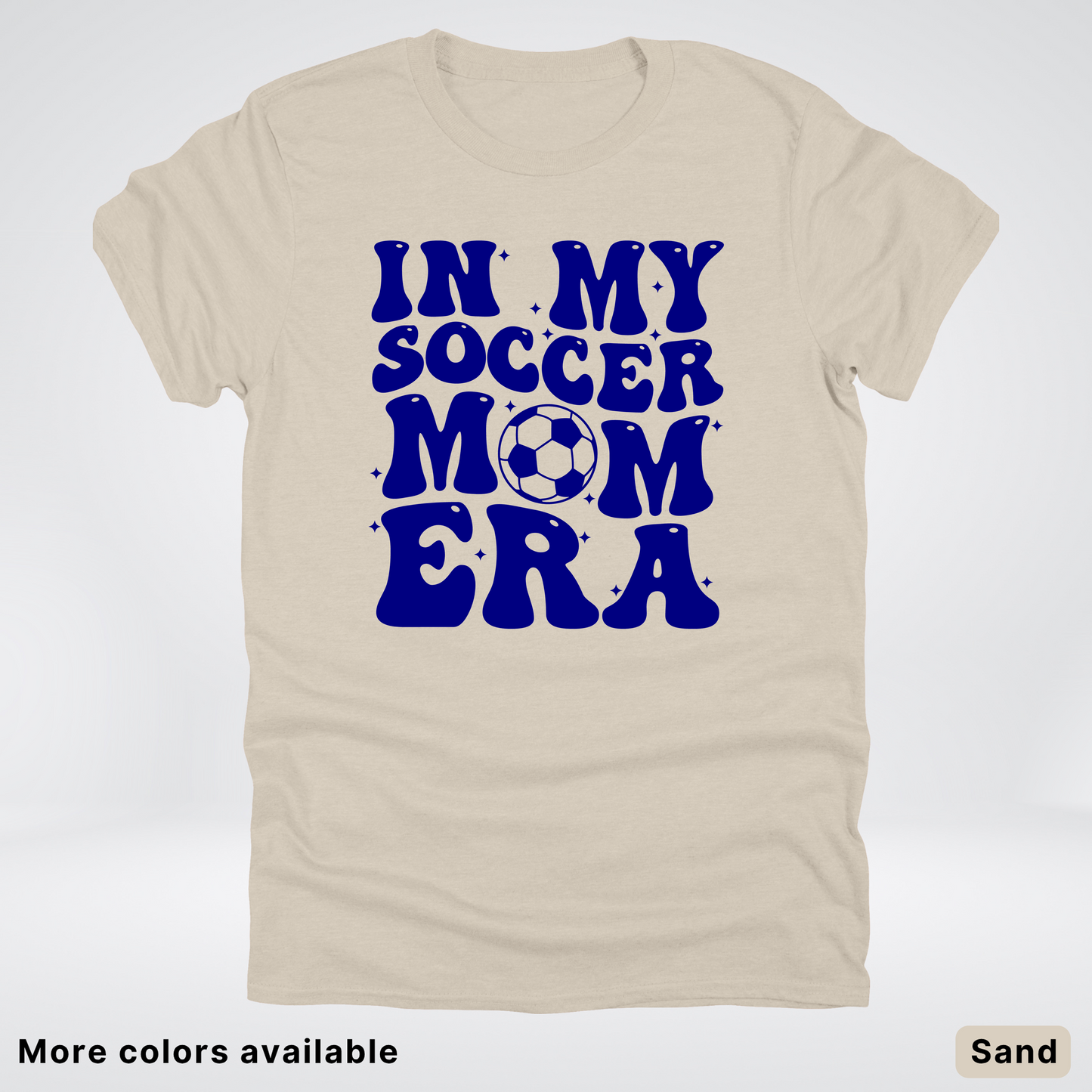 In My Soccer Mom Era – Navy Design - T-Shirt