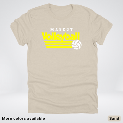 Custom Mascot - Yellow - Volleyball Design 54 - T-Shirt