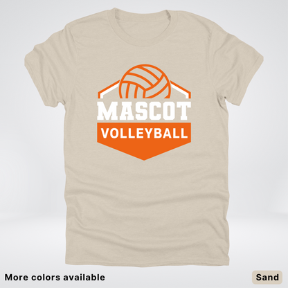 Custom Mascot - Orange - Volleyball Design 70 - T-Shirt