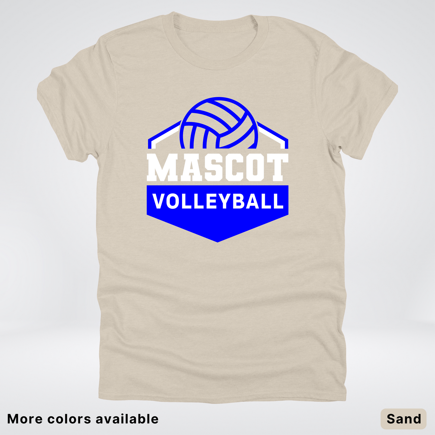 Custom Mascot - Blue - Volleyball Design 63 - T-Shirt