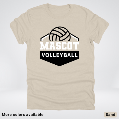 Custom Mascot - Black - Volleyball Design 62 - T-Shirt