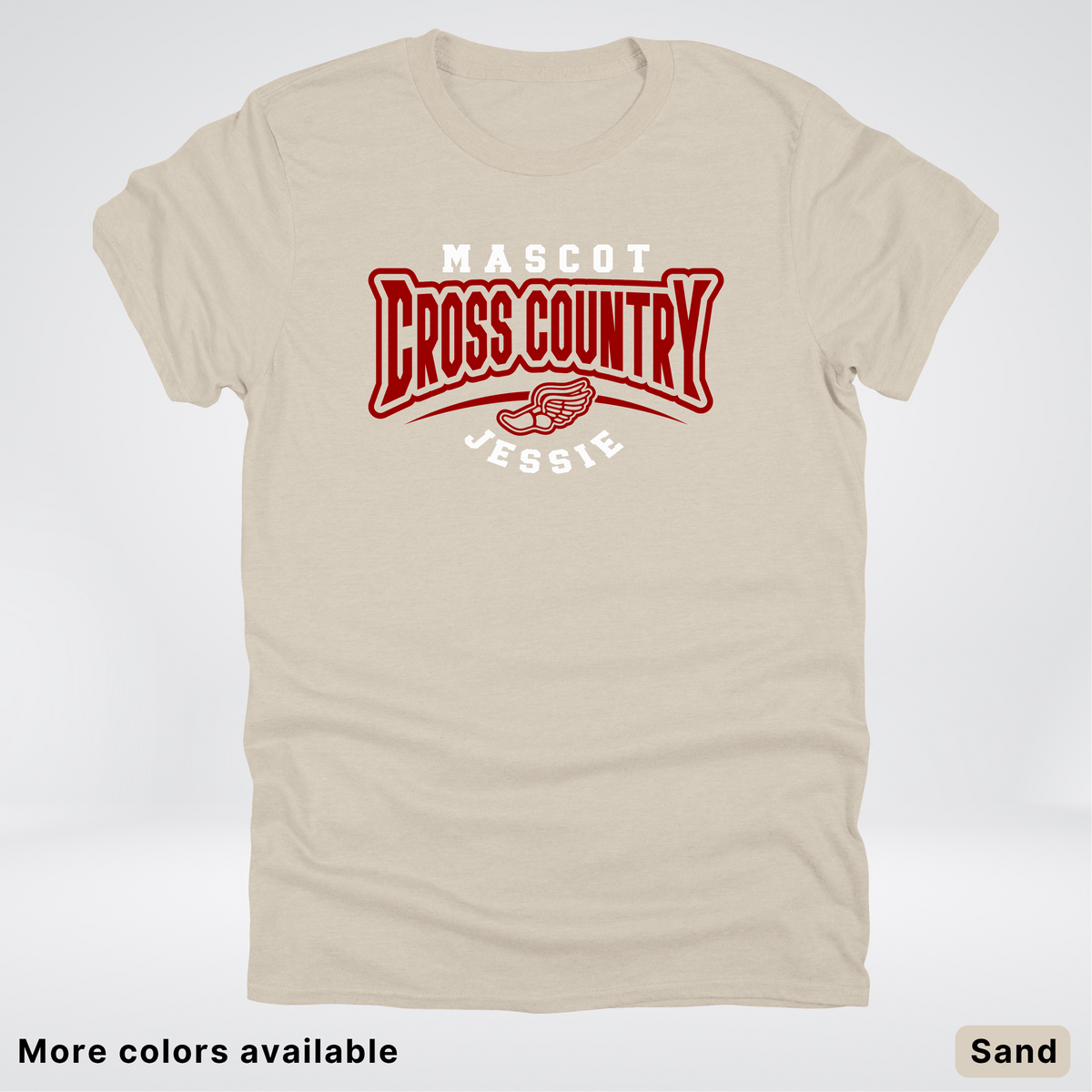 Custom Mascot & Name – Maroon Design– Cross Country 01 - T-Shirt