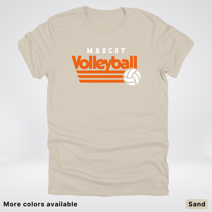 Custom Mascot - Orange - Volleyball Design 59 - T-Shirt