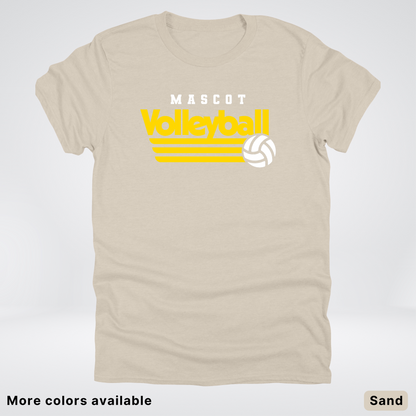 Custom Mascot - Gold - Volleyball Design 52 - T-Shirt