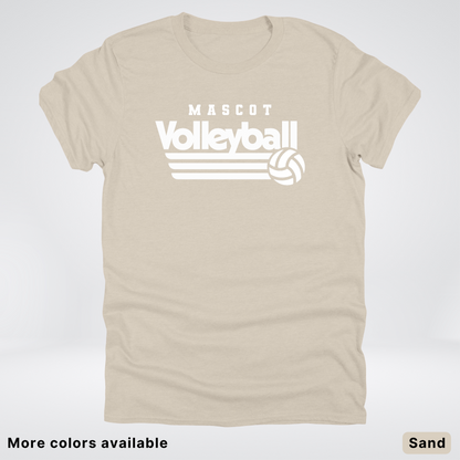 Custom Mascot - White - Volleyball Design 48 - T-Shirt