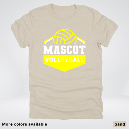 Custom Mascot - Yellow - Volleyball Design 66 - T-Shirt