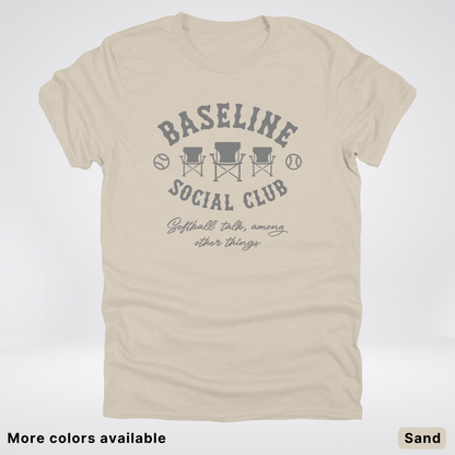Baseline Social Club Softball – Gray Design - T-Shirt