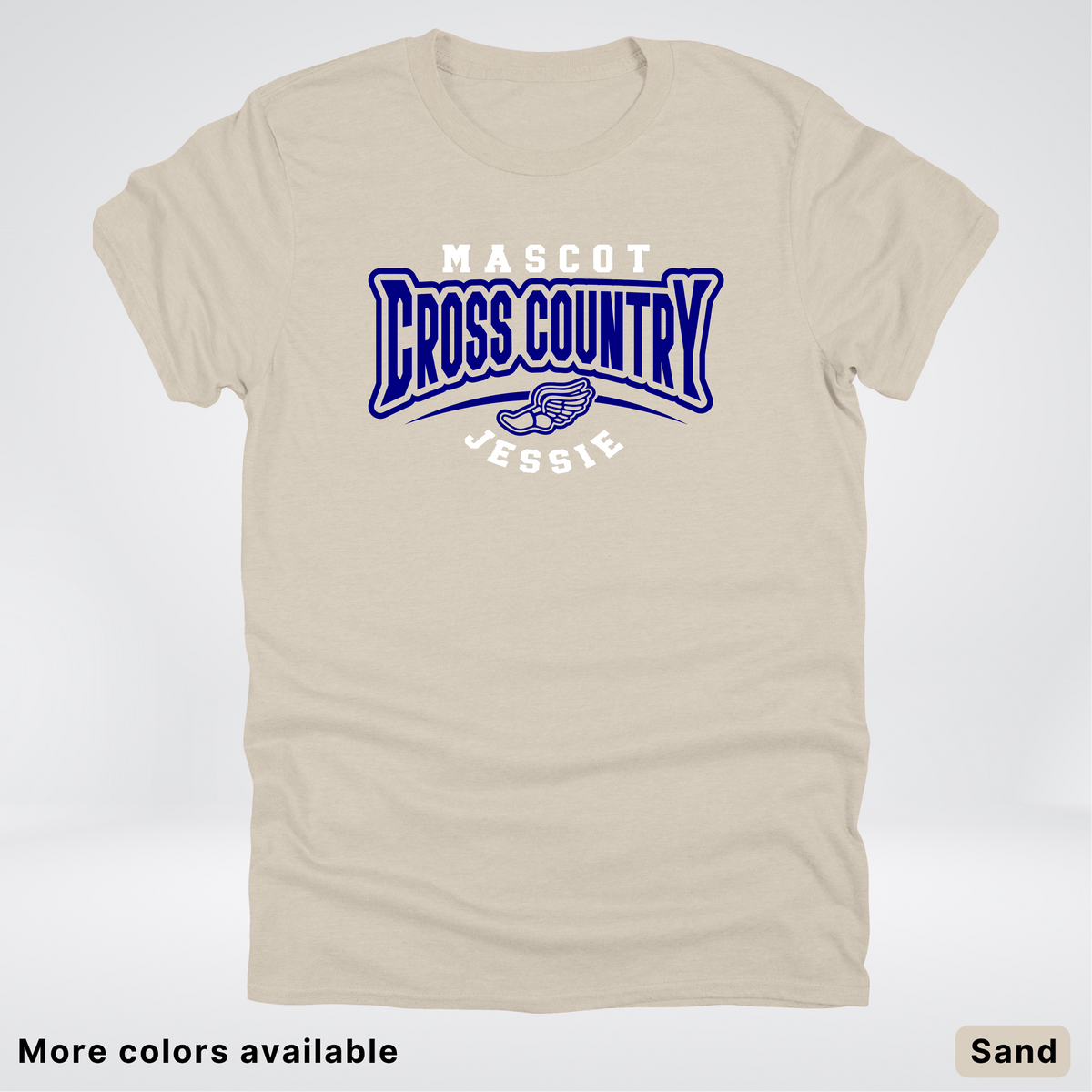 Custom Mascot & Name – Navy Design – Cross Country 10 - T-Shirt