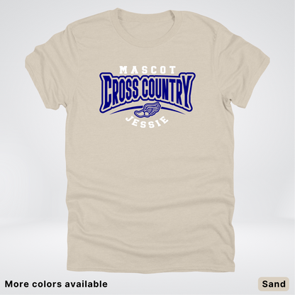 Custom Mascot & Name – Navy Design – Cross Country 10 - T-Shirt