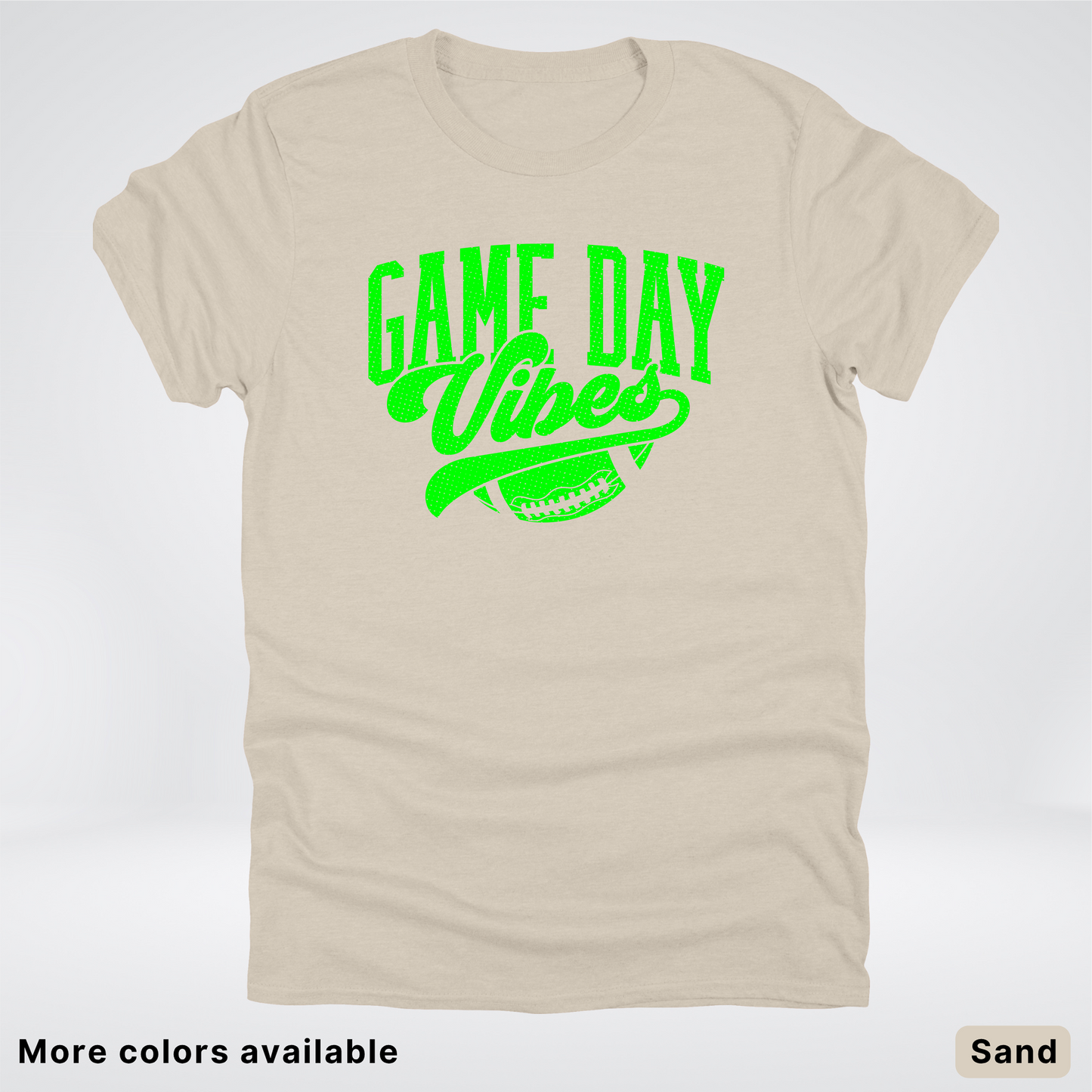 Game Day Vibes - Green Design - Football - T-Shirt