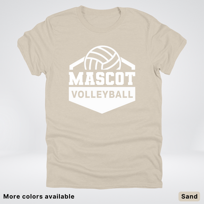 Custom Mascot - White - Volleyball Design 60 - T-Shirt
