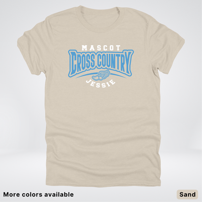 Custom Mascot & Name – Light Blue Design – Cross Country 11 - T-Shirt