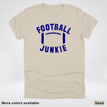 Football Junkie – Navy Design - T-Shirt