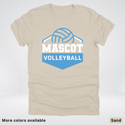 Custom Mascot – Light Blue - Volleyball Design 68 - T-Shirt