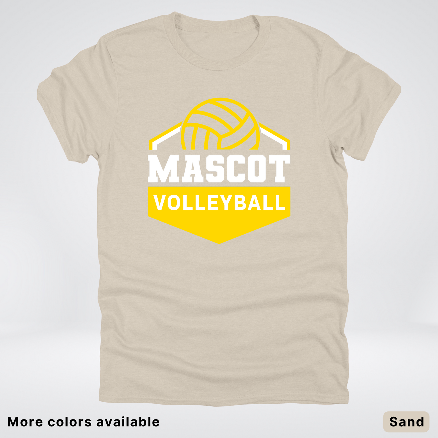Custom Mascot - Gold - Volleyball Design 64 - T-Shirt