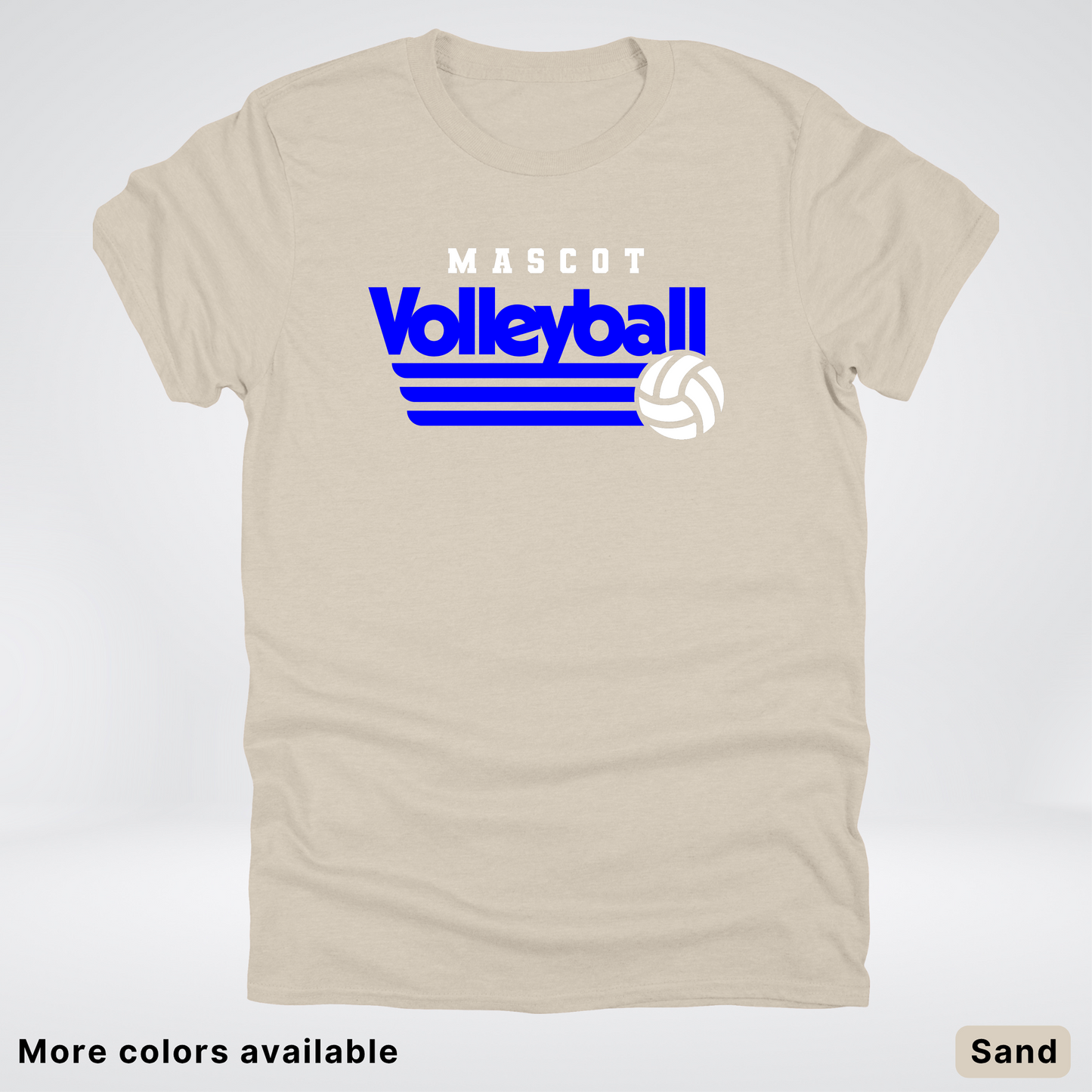 Custom Mascot - Blue - Volleyball Design 51 - T-Shirt