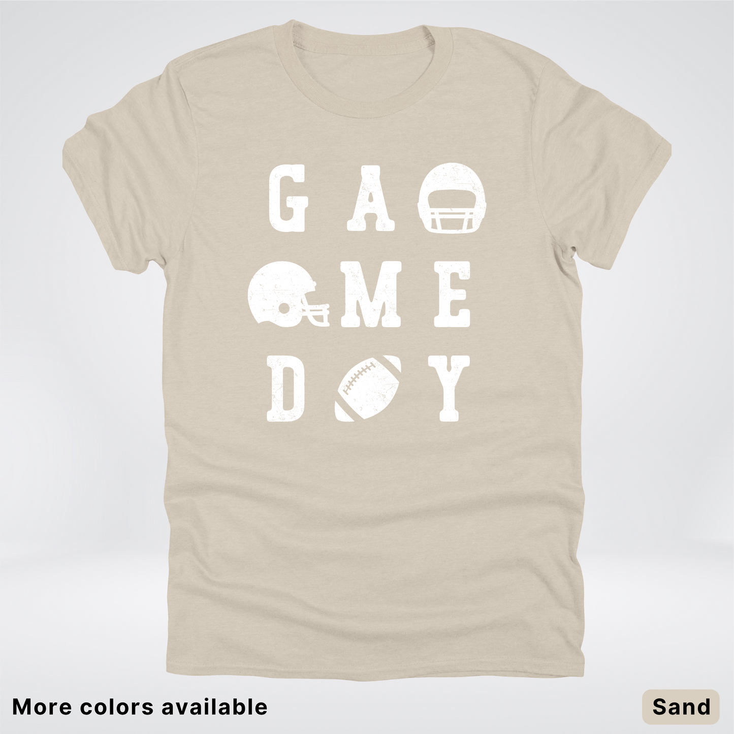 Game Day Football 3 x 3  – White Design  – T-Shirt