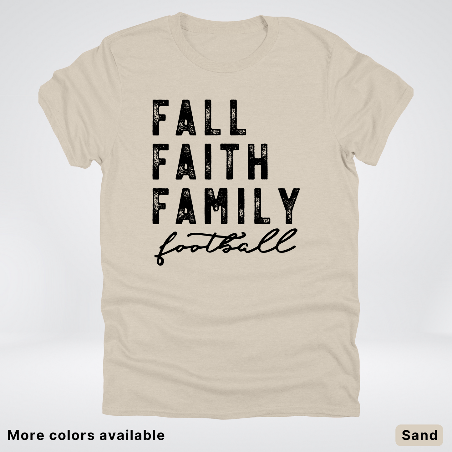 Fall Faith Family – Black Design - Football - T-Shirt