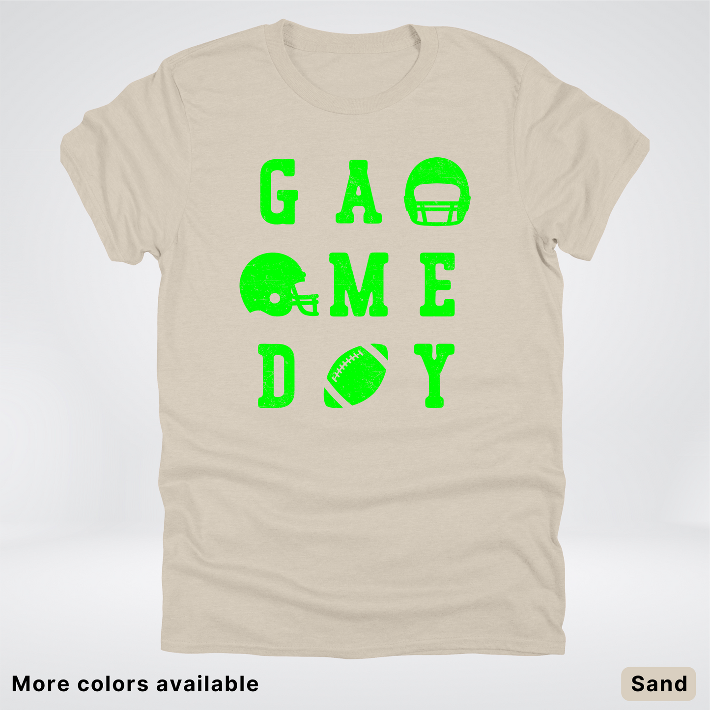Game Day Football 3 x 3 - Green Design - T-Shirt