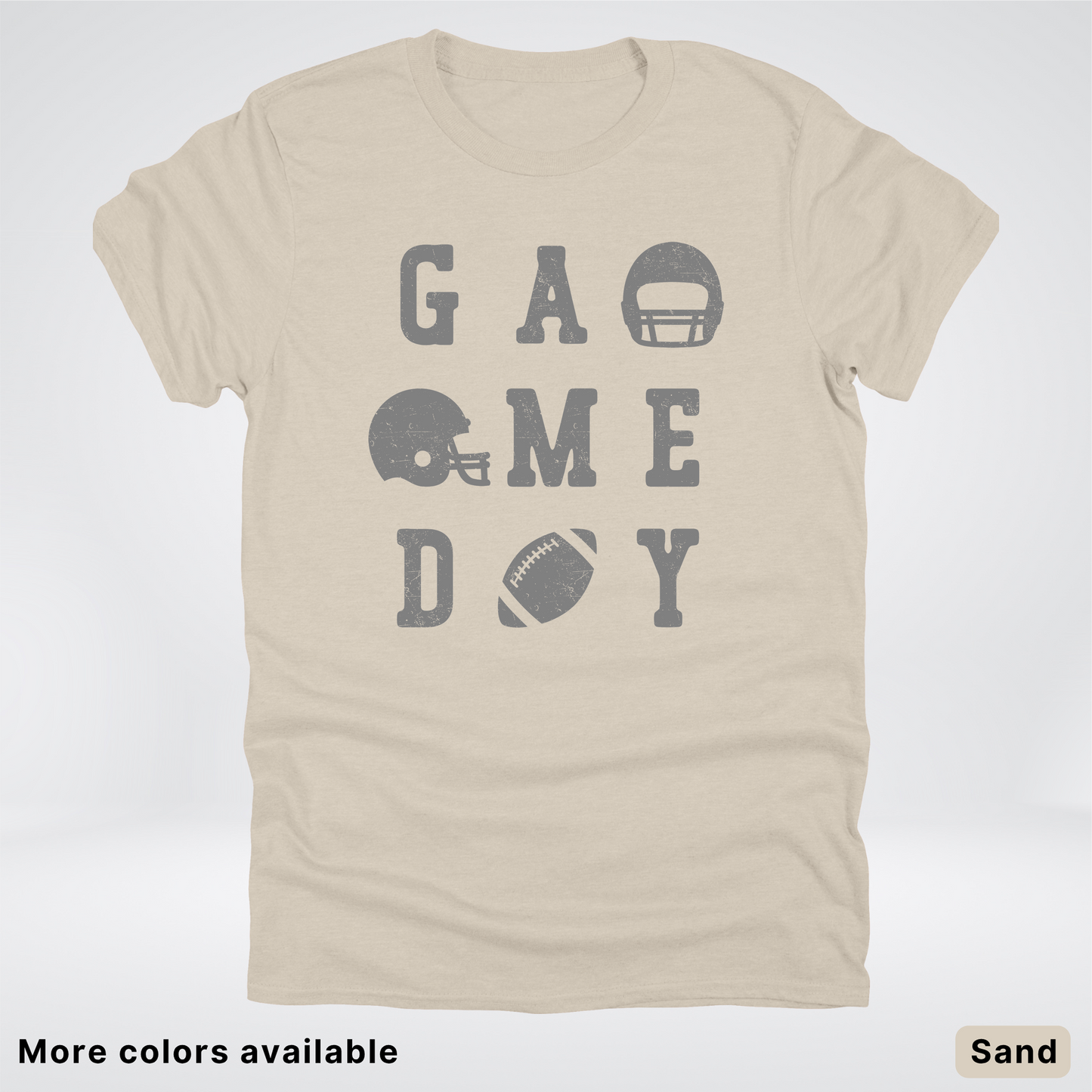 Game Day Football 3 x 3 - Gray Design  - T-Shirt