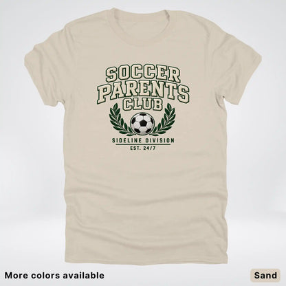Soccer Parents Club Faux Embroidery Sideline T-Shirt