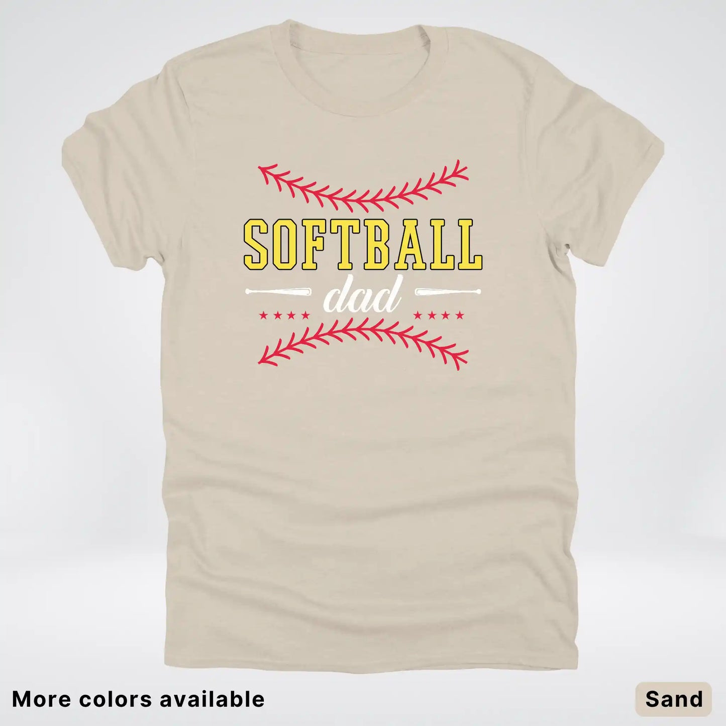Softball Dad - White Design - T-Shirt