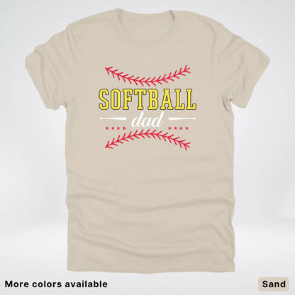 Softball Dad - White Design - T-Shirt