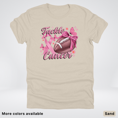 Tackle Cancer Coquette 02 Football T-Shirt