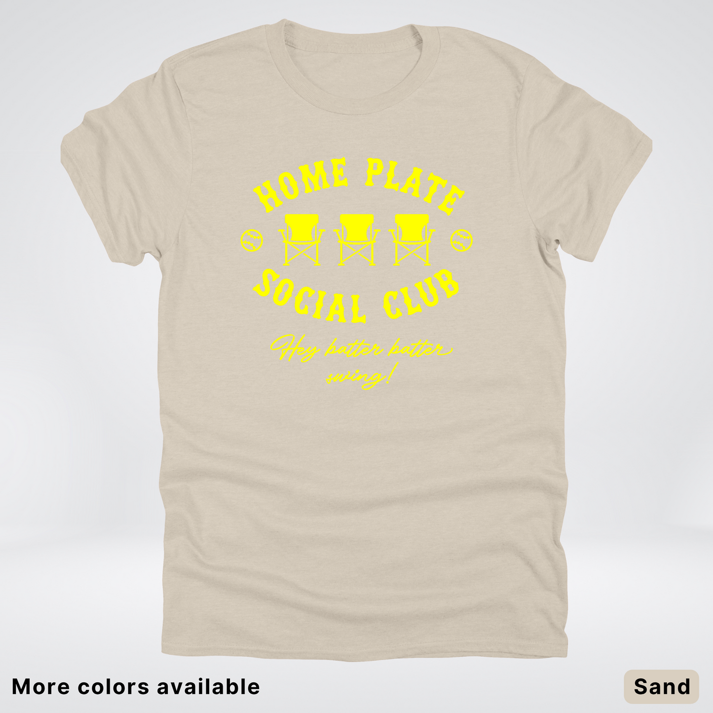 Home Plate Social Club – Yellow Design - T-Shirt