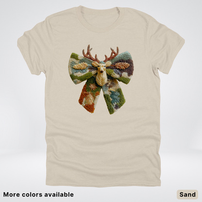Neutral Woodland Bow Hook Yard Faux - T-Shirt