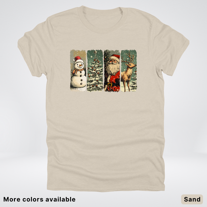 Classic Christmas Strip Art - T-Shirt