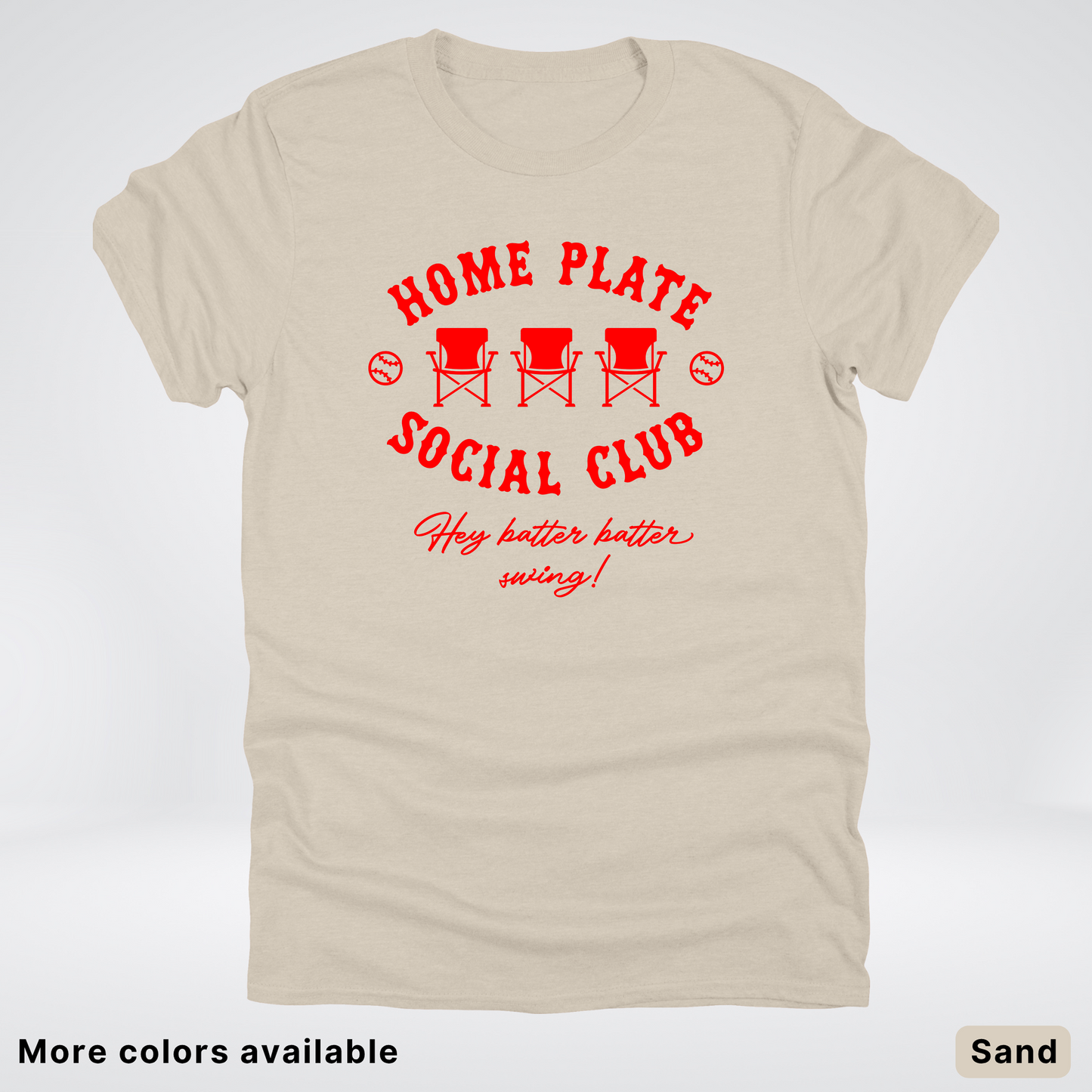 Home Plate Social Club – Red Design - T-Shirt