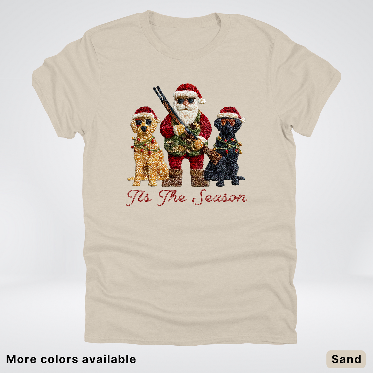 Tis The Season Hunting Santa Hook Yard Faux - T-Shirt