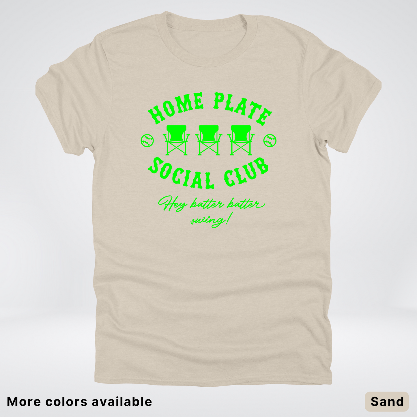 Home Plate Social Club – Green Design - T-Shirt