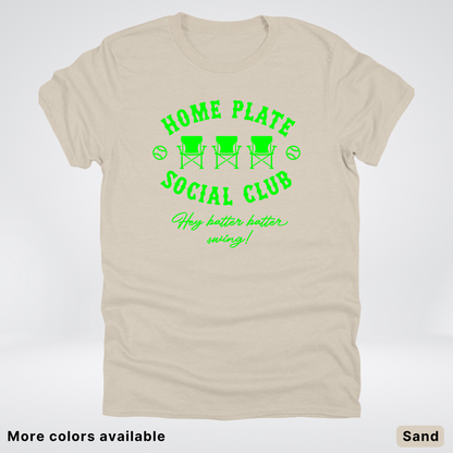Home Plate Social Club – Green Design - T-Shirt