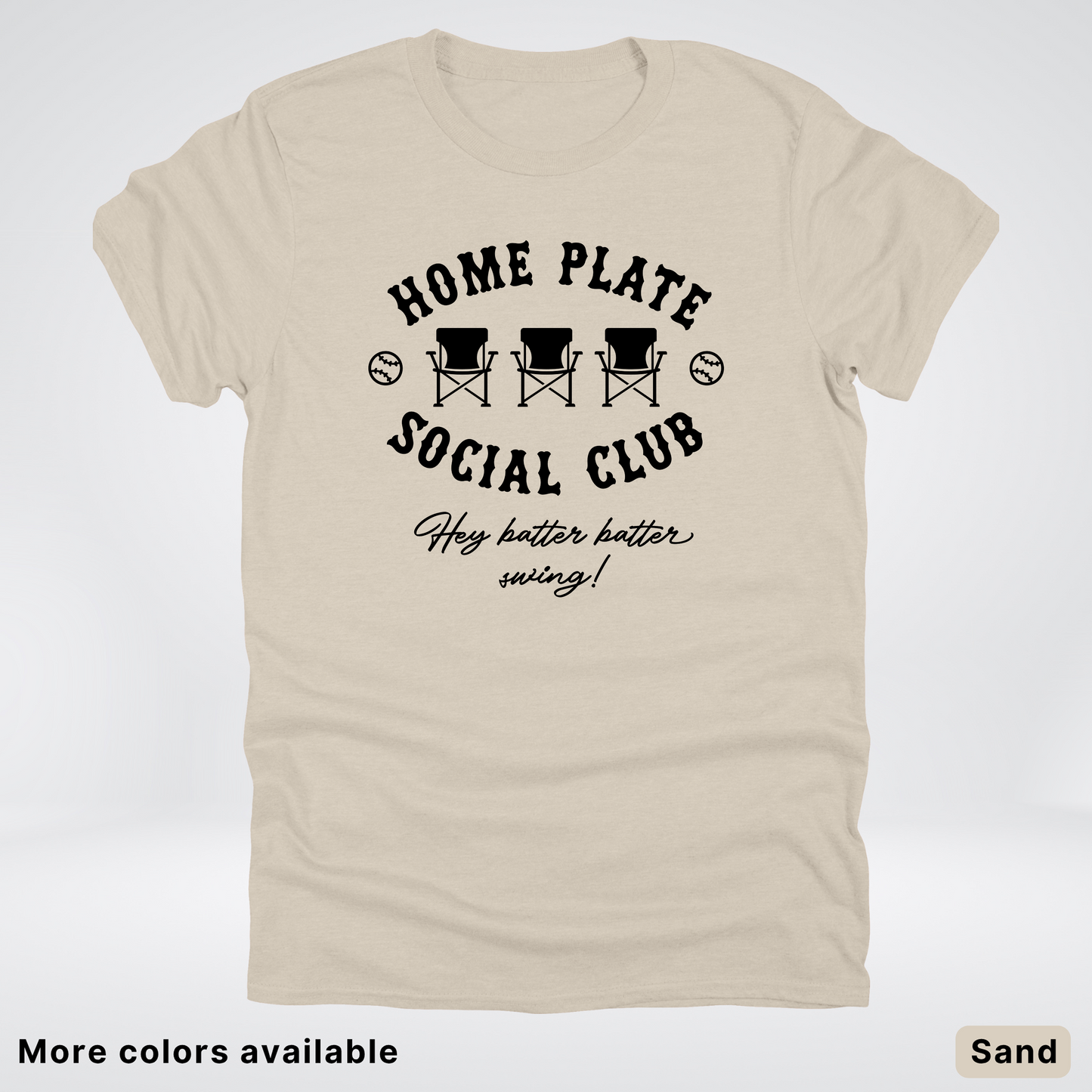 Home Plate Social Club – Black Design - T-Shirt