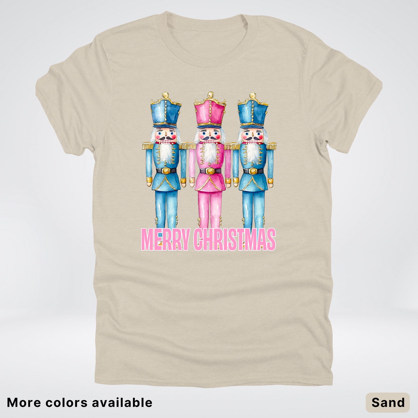 Merry Christmas Pastel Nutcrackers - T-Shirt