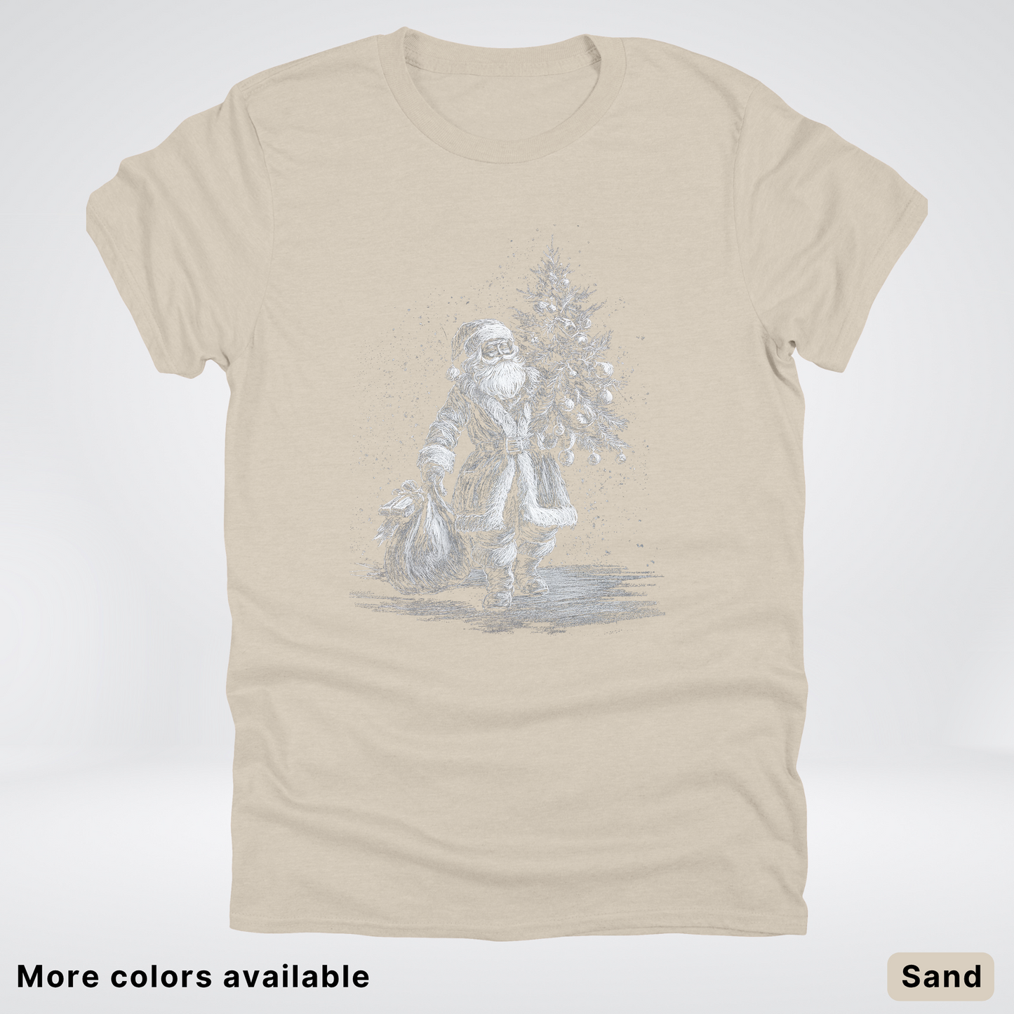 Vintage Santa with Christmas Tree - T-Shirt
