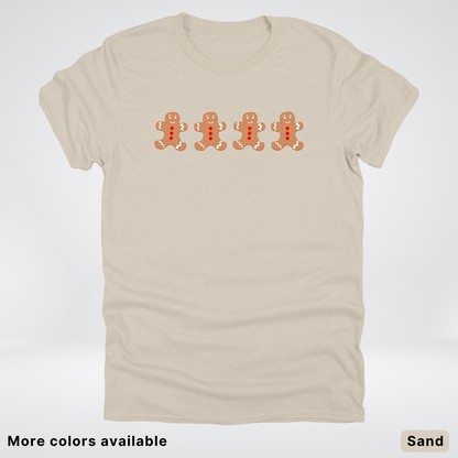 4 Gingerbread Men - T-Shirt