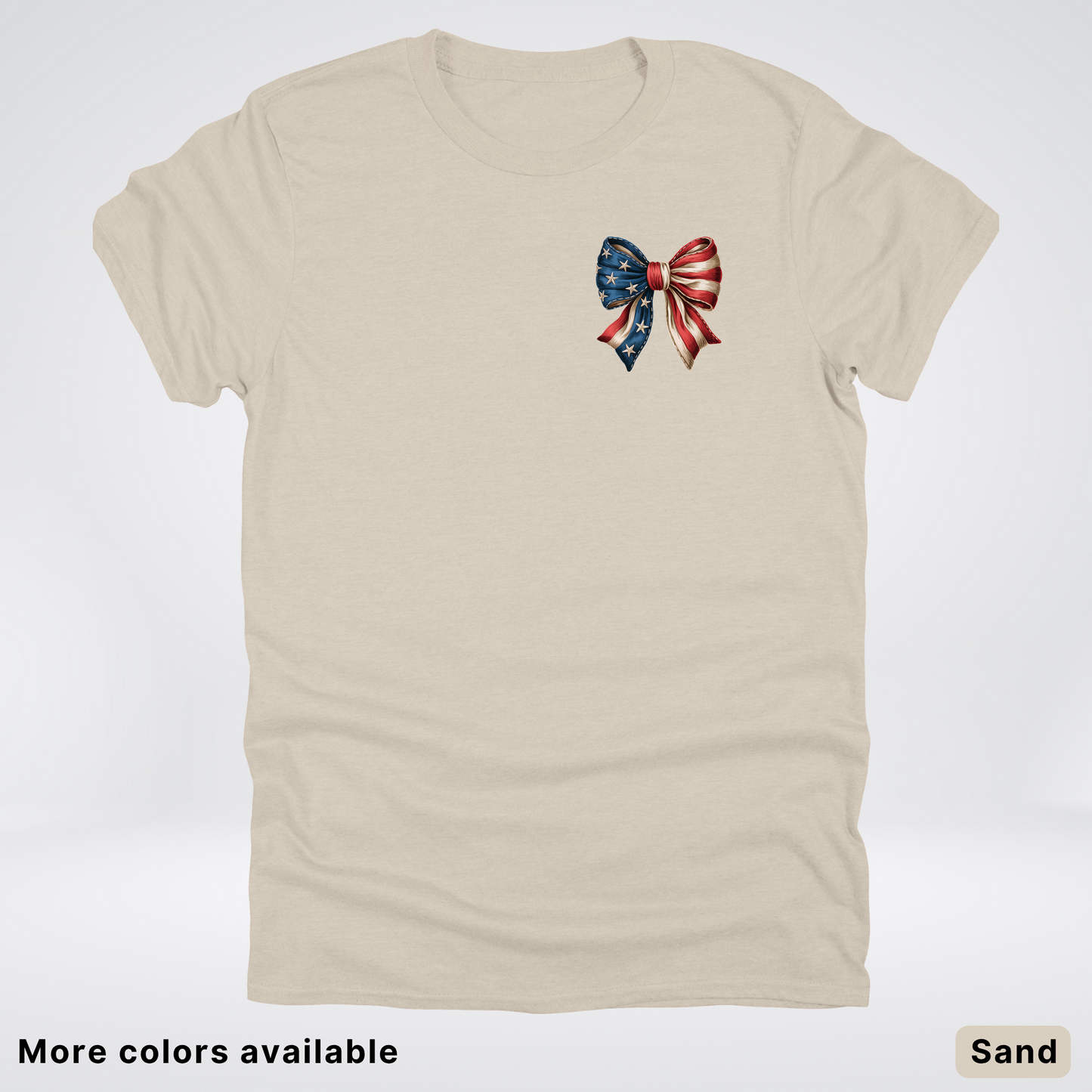 USA Flag Coquette Bow - 4th Of July Design 02 T-Shirt
